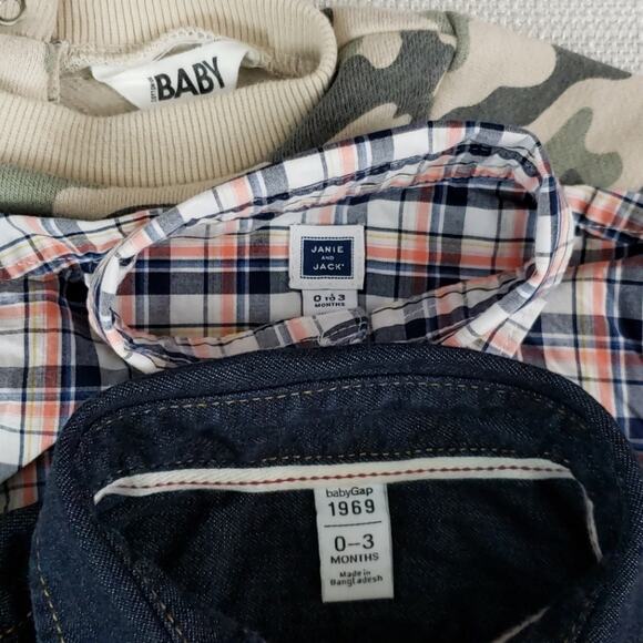 Janie & Jack Gap Cotton On long sleeve bundle 0-3M - Picture 2 of 14